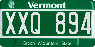 VT license plate XXQ894
