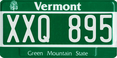 VT license plate XXQ895