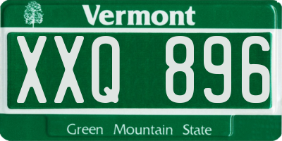 VT license plate XXQ896