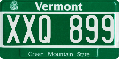 VT license plate XXQ899