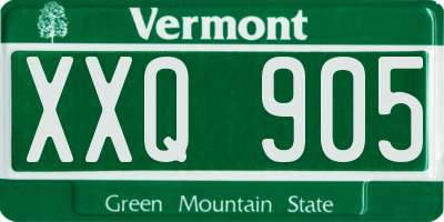 VT license plate XXQ905