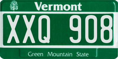 VT license plate XXQ908