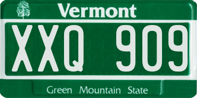 VT license plate XXQ909