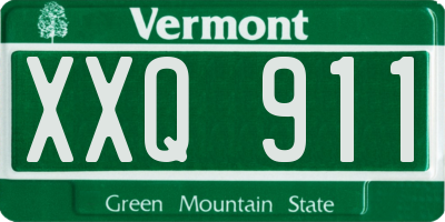 VT license plate XXQ911