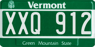 VT license plate XXQ912