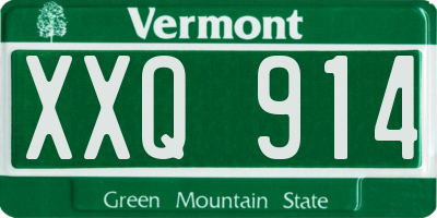 VT license plate XXQ914