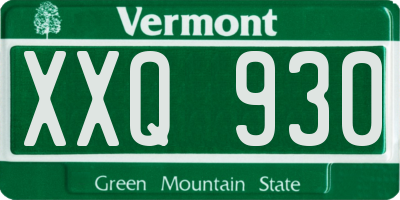 VT license plate XXQ930