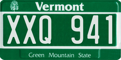 VT license plate XXQ941