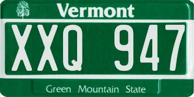 VT license plate XXQ947