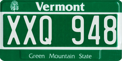 VT license plate XXQ948