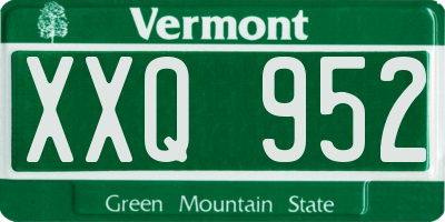 VT license plate XXQ952