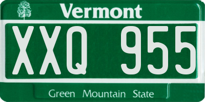 VT license plate XXQ955