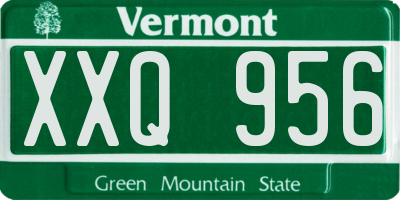 VT license plate XXQ956
