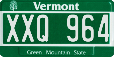VT license plate XXQ964