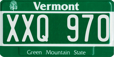 VT license plate XXQ970