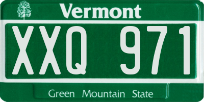 VT license plate XXQ971