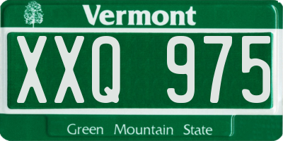 VT license plate XXQ975