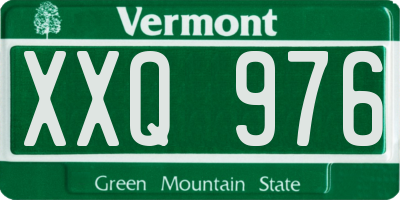 VT license plate XXQ976