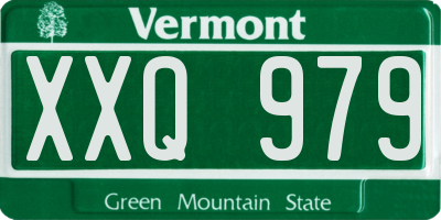 VT license plate XXQ979