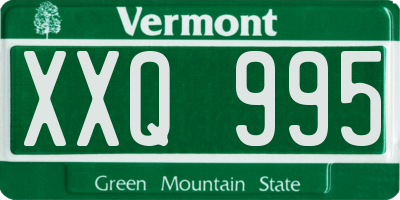 VT license plate XXQ995