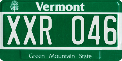 VT license plate XXR046