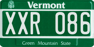 VT license plate XXR086