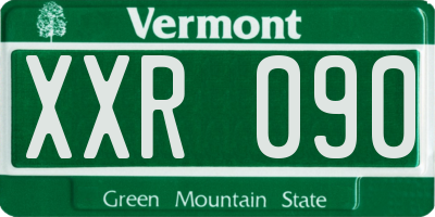 VT license plate XXR090