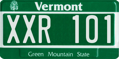 VT license plate XXR101