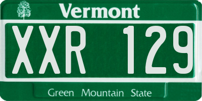 VT license plate XXR129