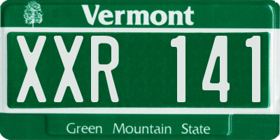 VT license plate XXR141