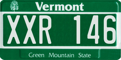 VT license plate XXR146