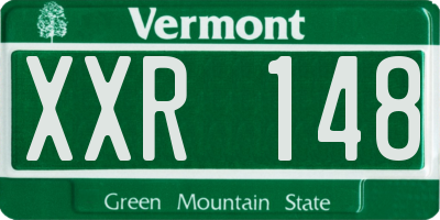 VT license plate XXR148