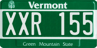VT license plate XXR155