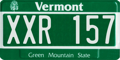 VT license plate XXR157