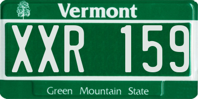 VT license plate XXR159