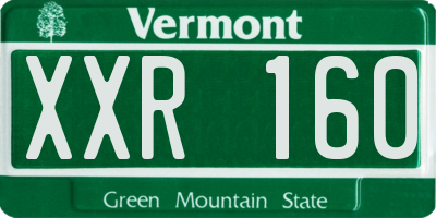 VT license plate XXR160