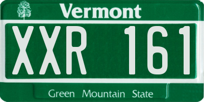 VT license plate XXR161