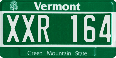VT license plate XXR164