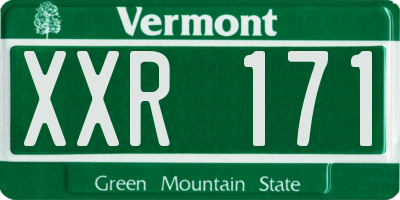 VT license plate XXR171