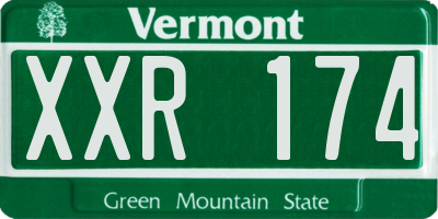 VT license plate XXR174