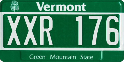 VT license plate XXR176
