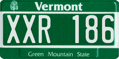 VT license plate XXR186