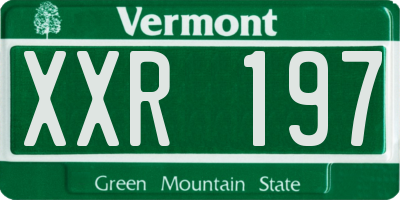 VT license plate XXR197