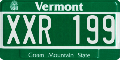 VT license plate XXR199
