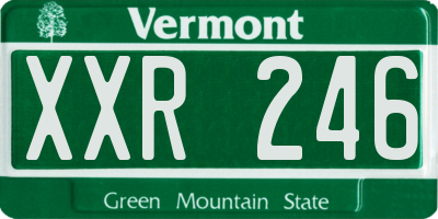 VT license plate XXR246