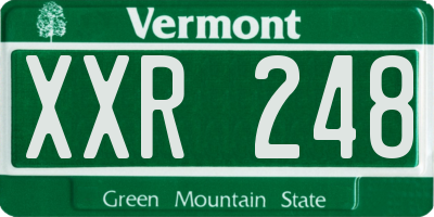 VT license plate XXR248