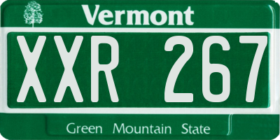 VT license plate XXR267