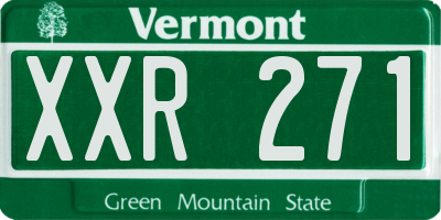 VT license plate XXR271