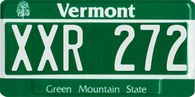 VT license plate XXR272