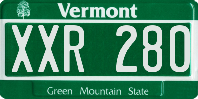 VT license plate XXR280